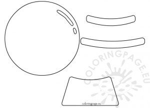 Printable Snow Globe Shape Template | Coloring Page
