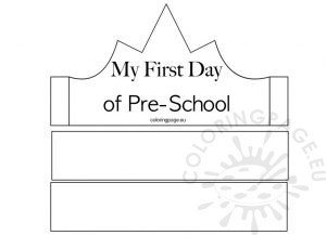 First day of school crown | Coloring Page