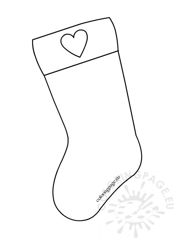 Christmas Stocking paper craft Coloring Page