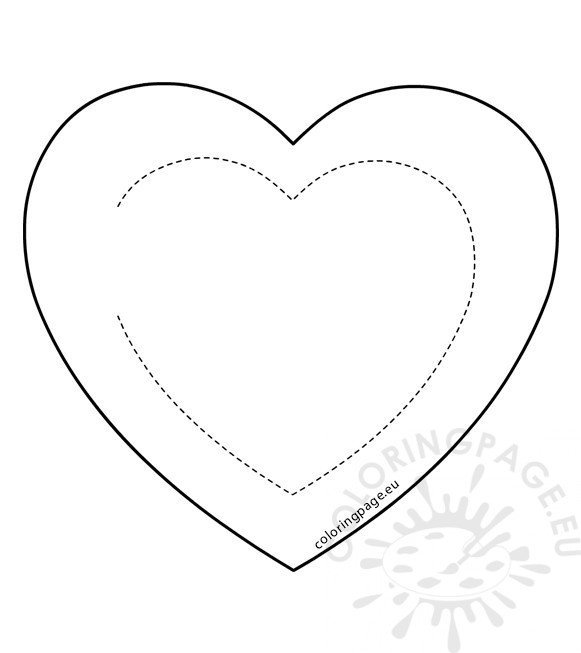 valentine heart cut out card