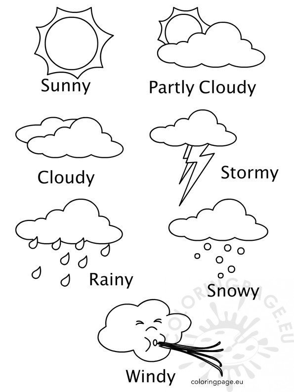 Download Weather Coloring Sheets Printables - Coloring Page