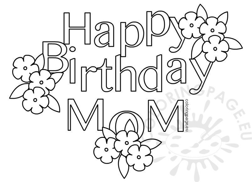 Happy Birthday Mom Printable Cards  Printable Word Searches