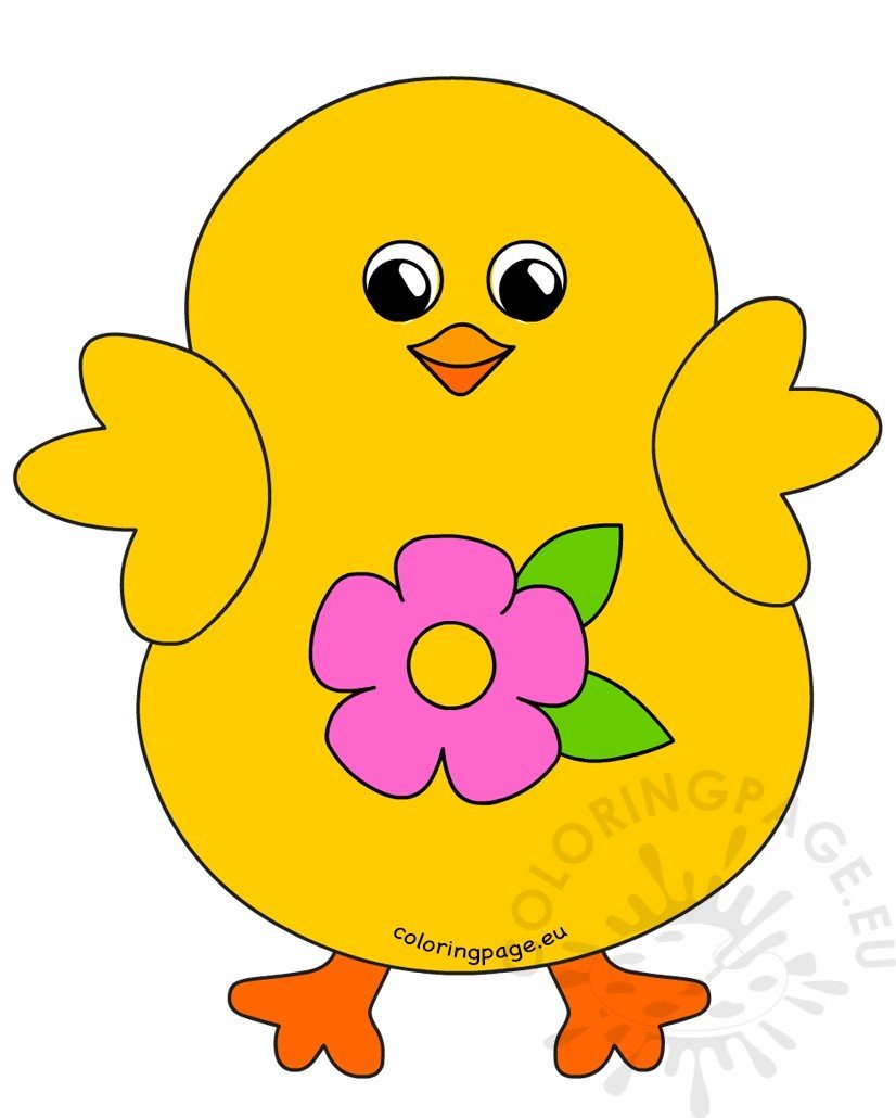Happy Easter Chick Flower