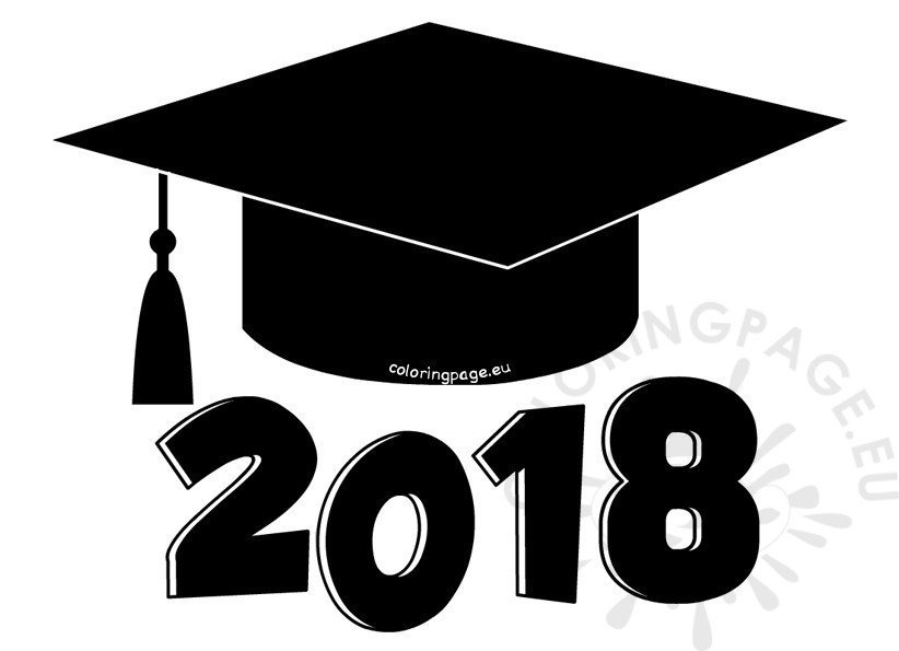 Graduation cap 2018 clip art