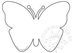 Simple Felt butterfly pattern | Coloring Page