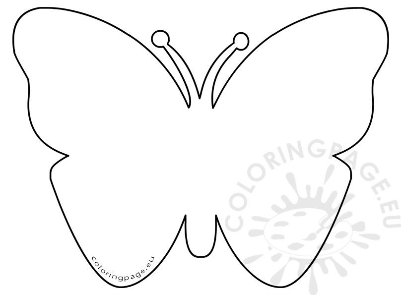 Simple Butterfly Coloring Page Insects Butterfly 8 Best Images Of 