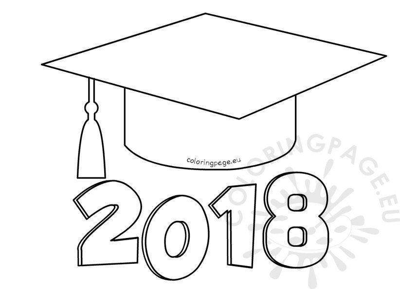 Graduation 2018 coloring page