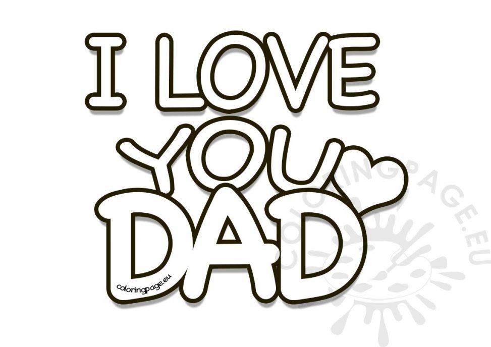 Father's Day Coloring Template | Coloring Page