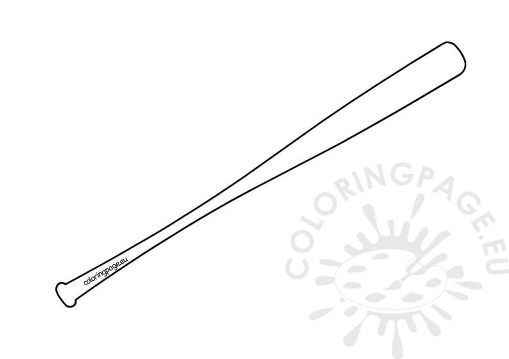 Baseball bat template printable | Coloring Page