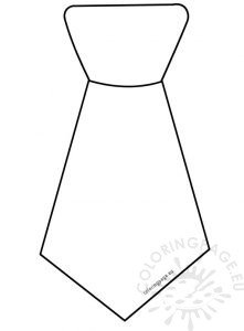 Tie template Father’s day 2017 – Coloring Page