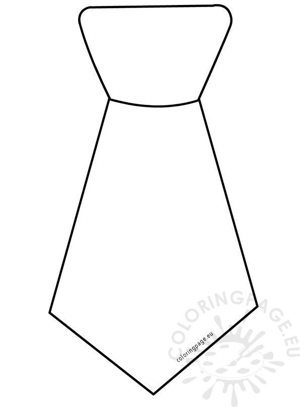 Tie template Father's day 2017 | Coloring Page