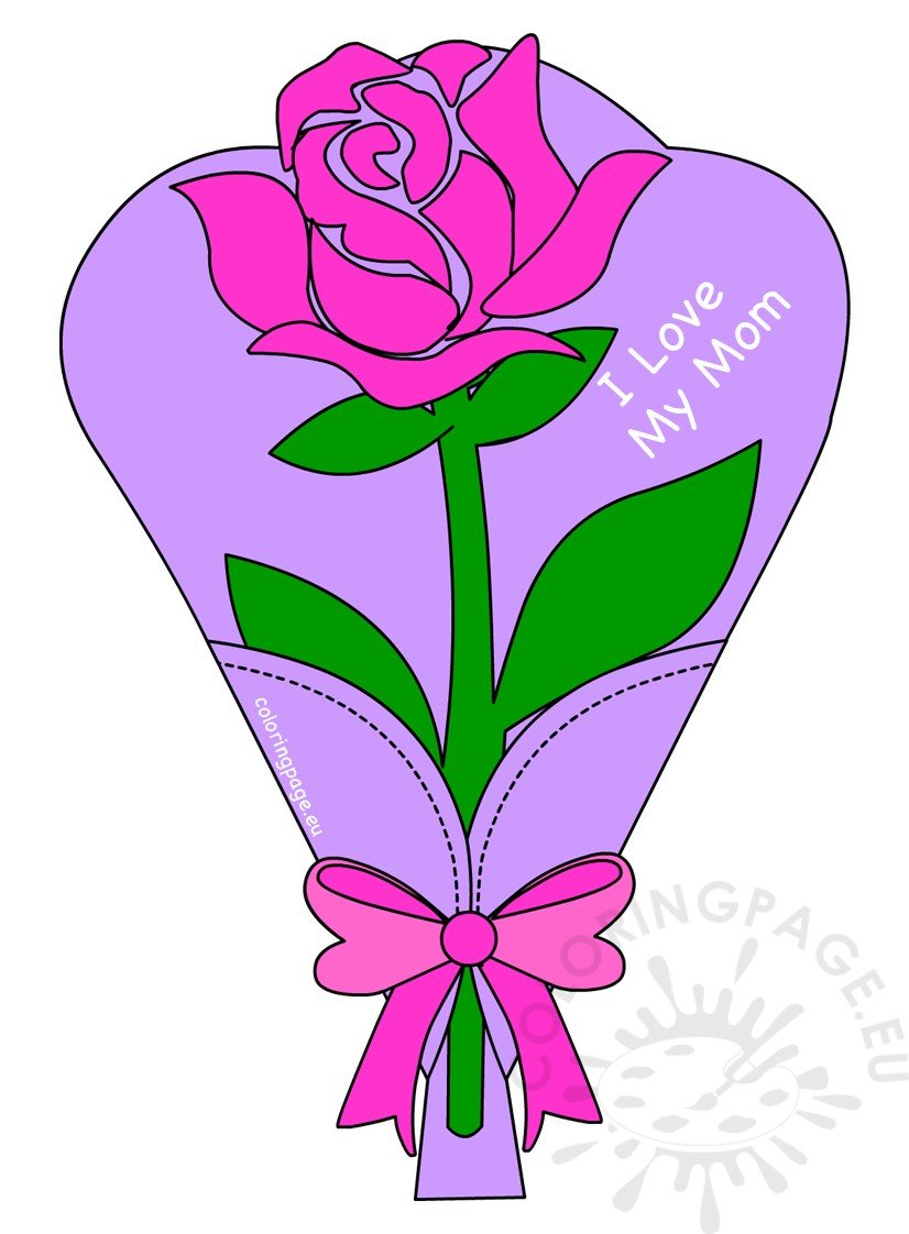 Flower Greeting Card Pink Rose