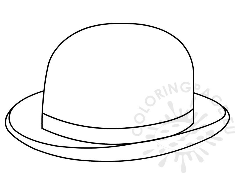 English Bowler Hat coloring page