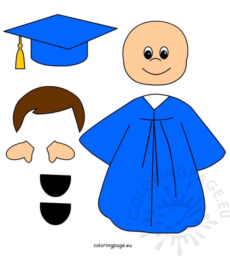 Preschool Graduation Boy templates | Coloring Page