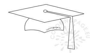 Student Graduation Cap shape | Coloring Page