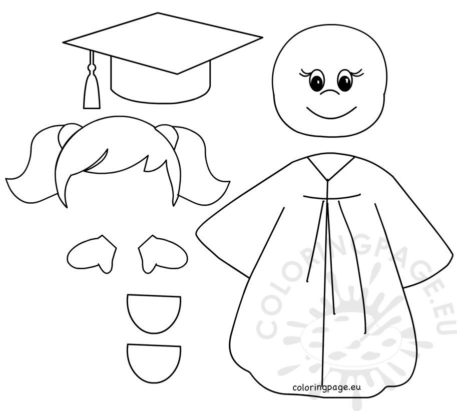 graduation girl coloringpageeu