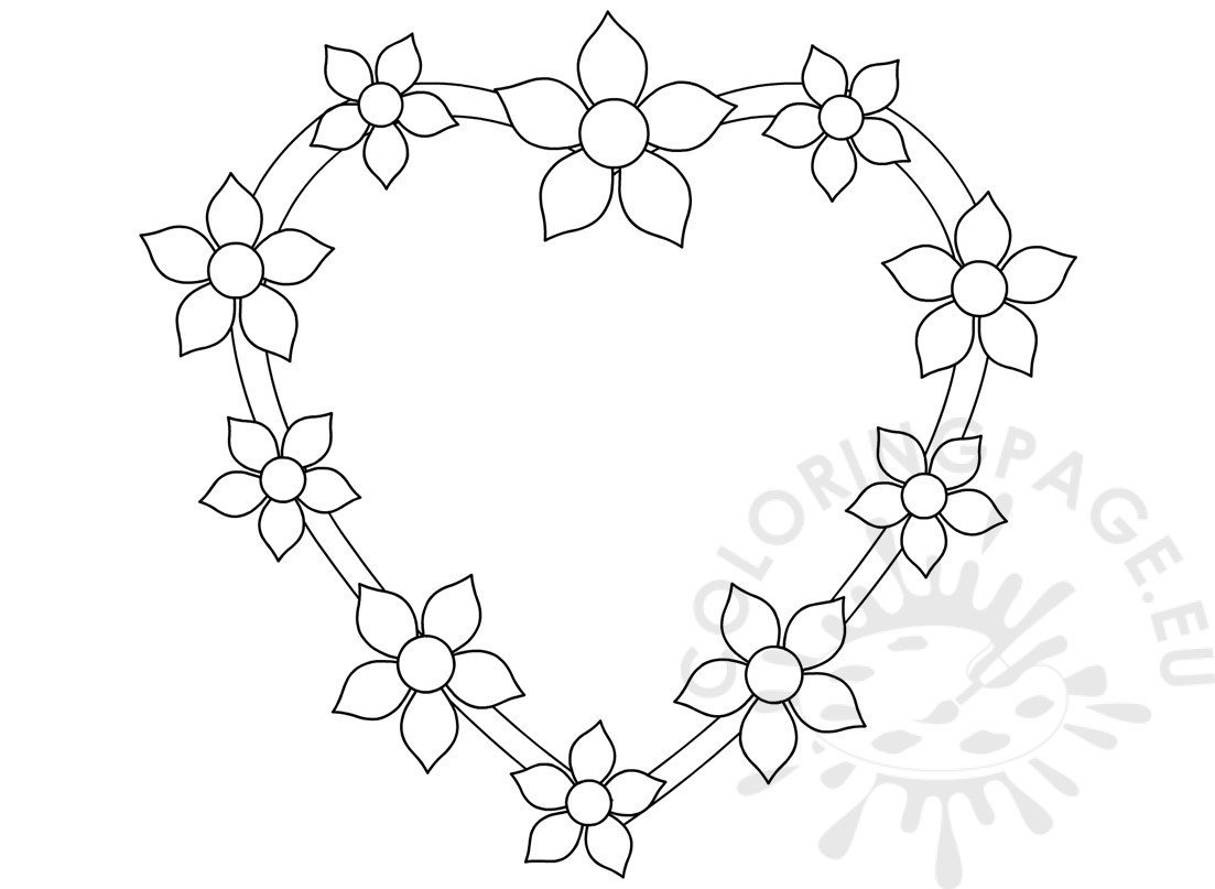 heart flowers design