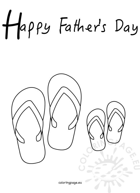 happy fathers day flip flops2