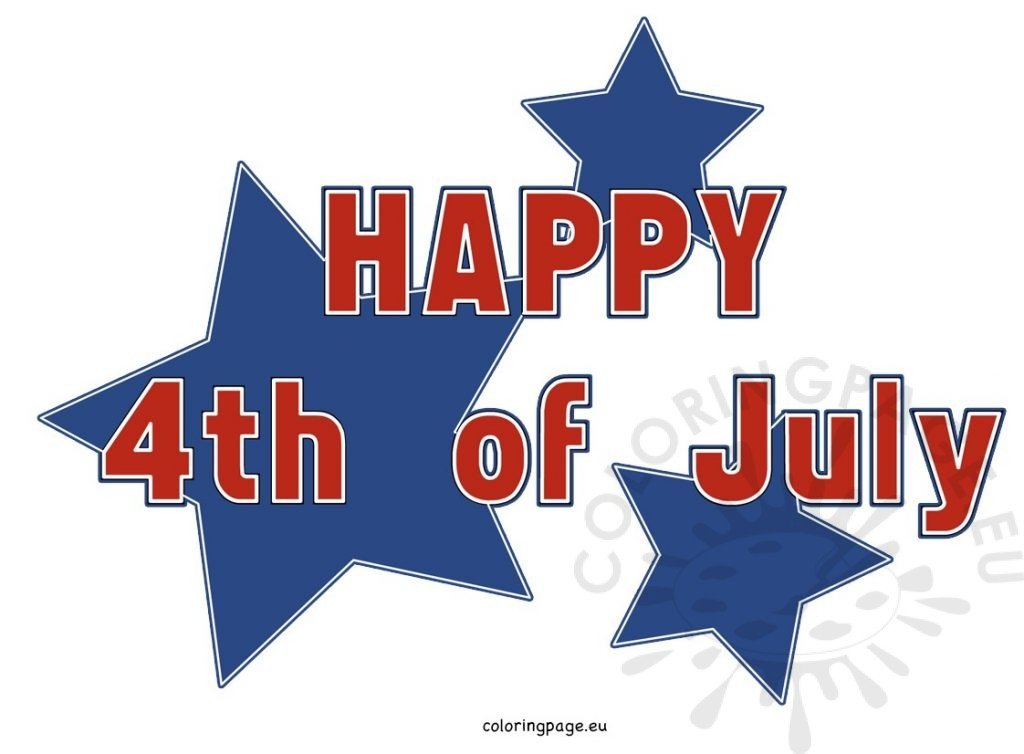 Clip art kid Happy 4th Of July stars | Coloring Page