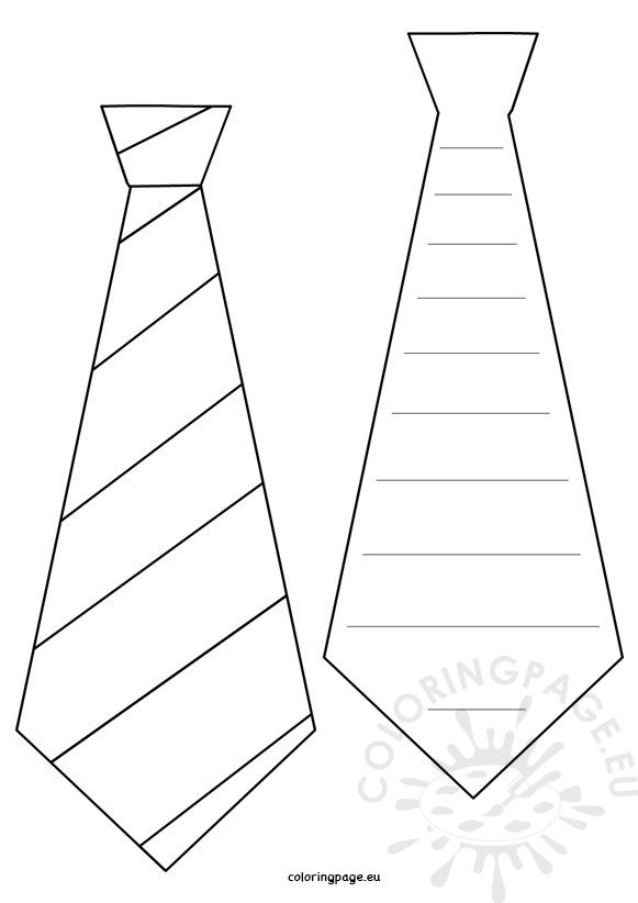 Necktie Notepad Father’s Day Craft – Coloring Page