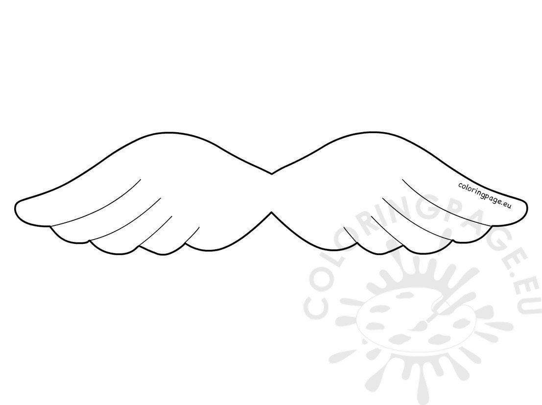 Angel Wing Christmas template – Coloring Page
