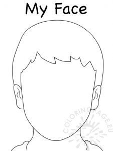 Face Blank Boy Template | Coloring Page