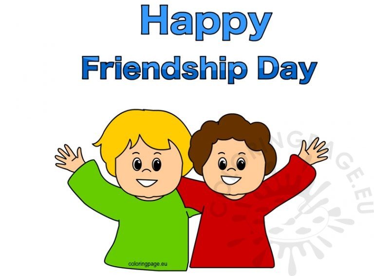 Happy Friendship day | Coloring Page