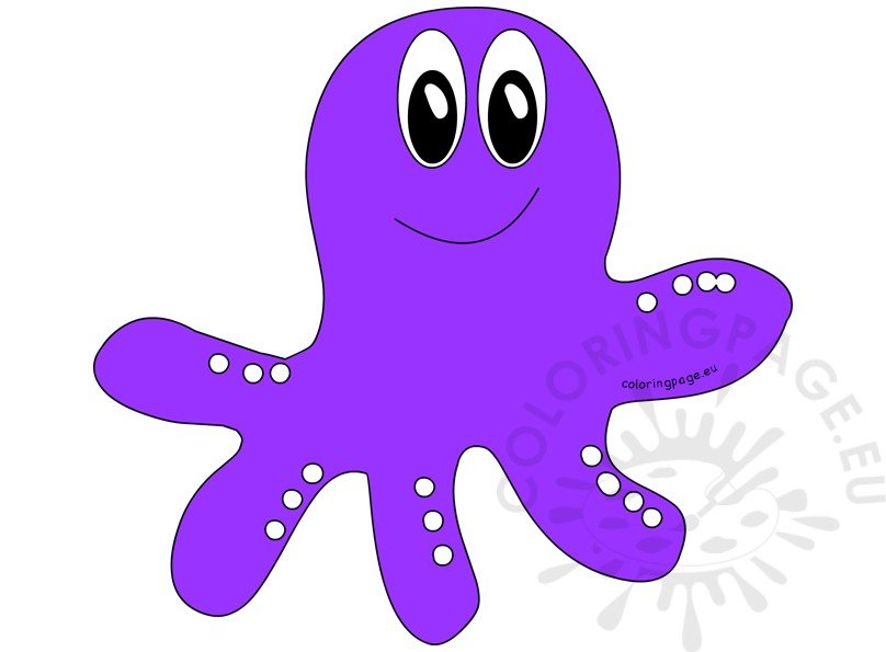 Purple Octopus Vector 