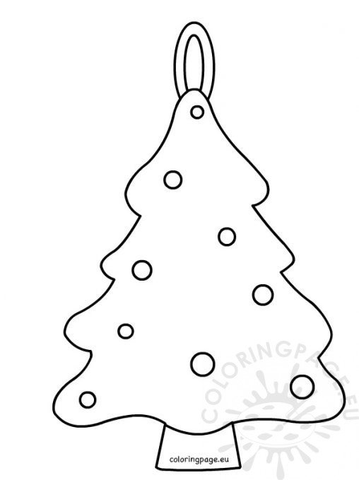 Printable simple Christmas tree pattern Coloring Page