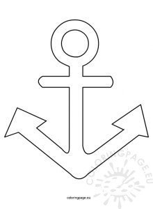 Simple anchor stencil | Coloring Page