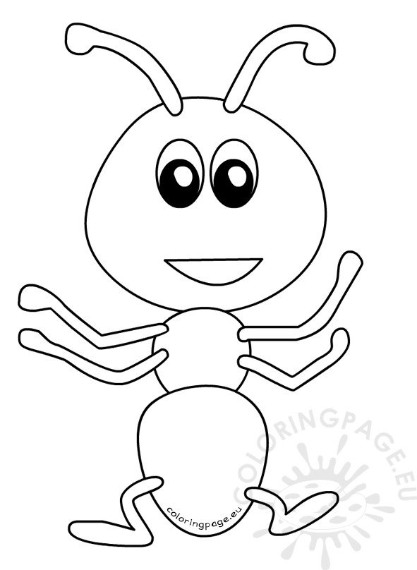 Download Illustration Ant cartoon Coloring book - Coloring Page