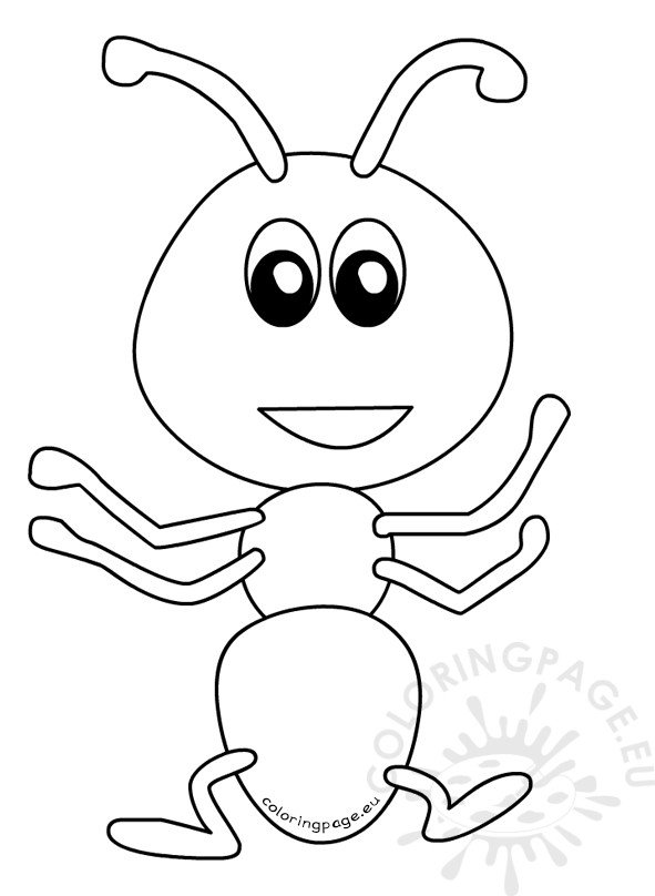 Illustration Ant cartoon Coloring book – Coloring Page