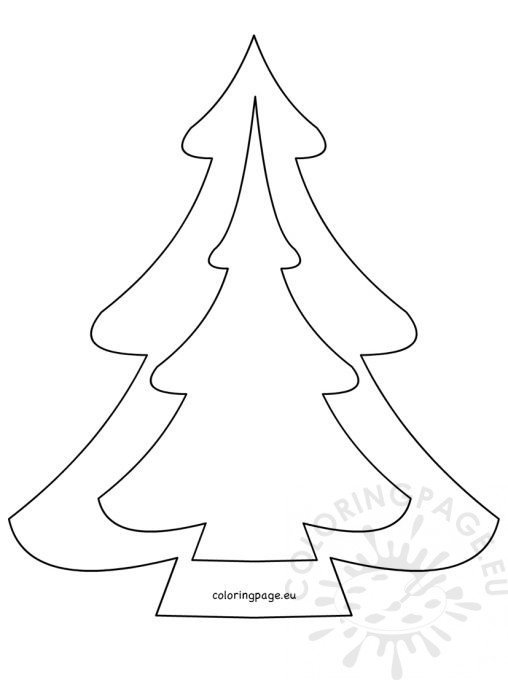 Christmas Trees Vector Graphic | Coloring Page