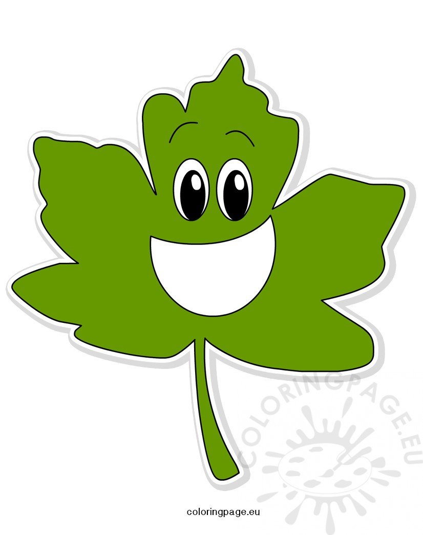 Smiling green leaf