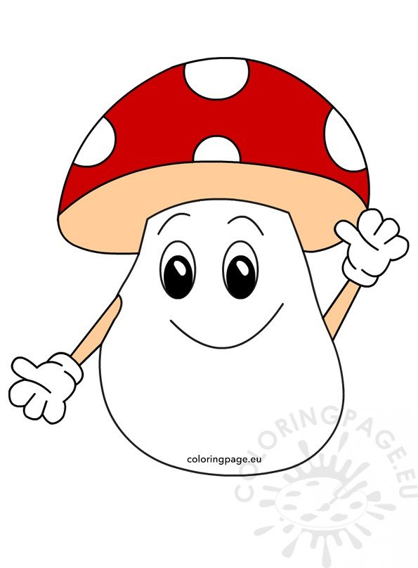 Happy Mushroom Cartoon