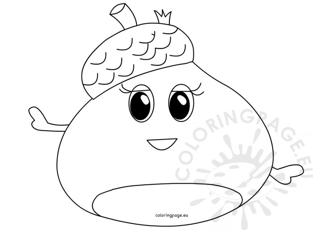 Chestnut Cute Cartoon – Coloring Page