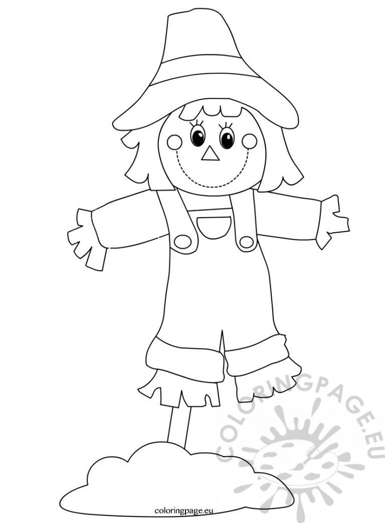 Preschool Seasons Worksheets Scarecrow Coloring Page