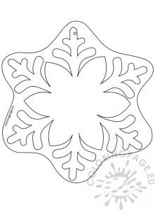 Snowflake Christmas ornament pattern | Coloring Page