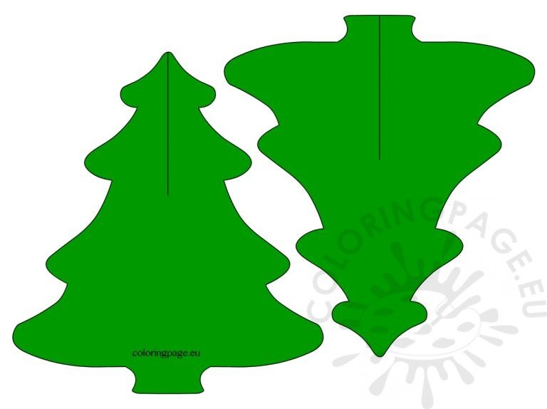 3D Pine Tree Paper Craft for kids | Coloring Page