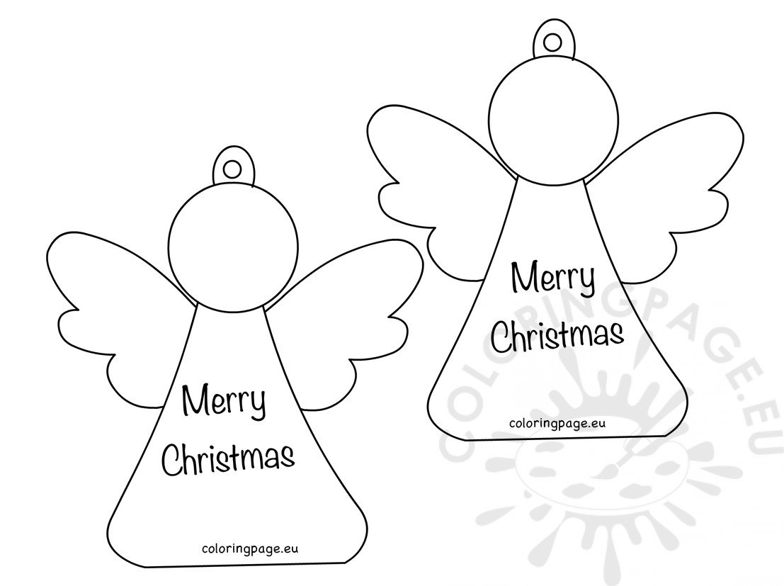 angels shape merry christmas