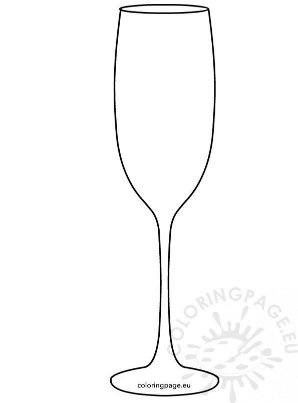 Champagne Flute glass template
