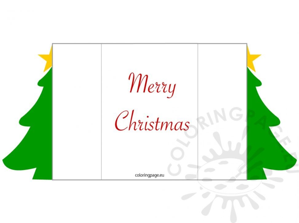 Printable Christmas Tree Greeting Card | Coloring Page