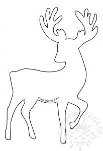 Reindeer Christmas Decorations Craft Shapes | Coloring Page