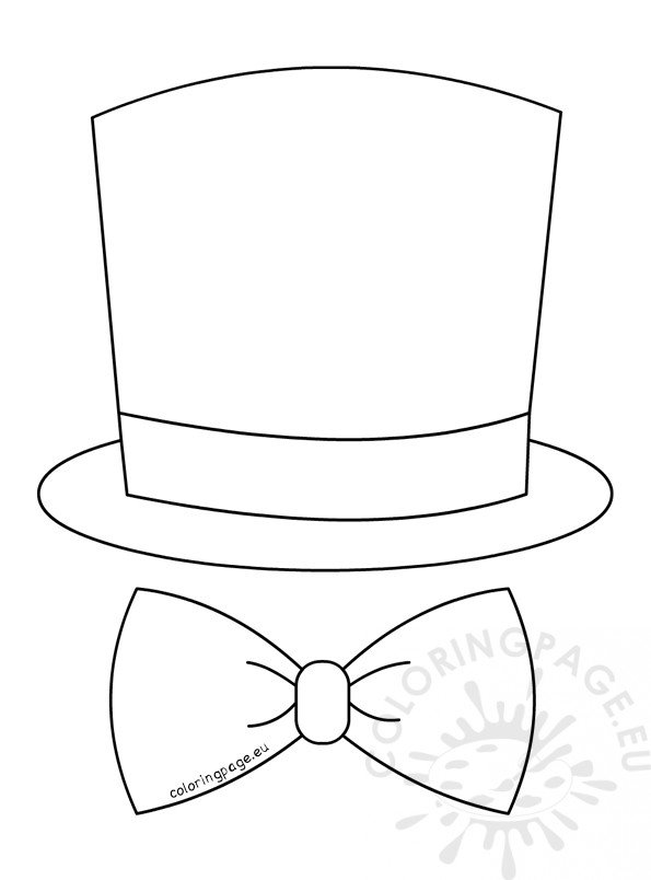 top hat bow tie vector illustration
