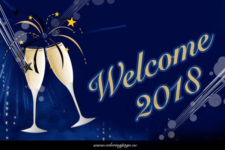 welcome 2018 greeting card
