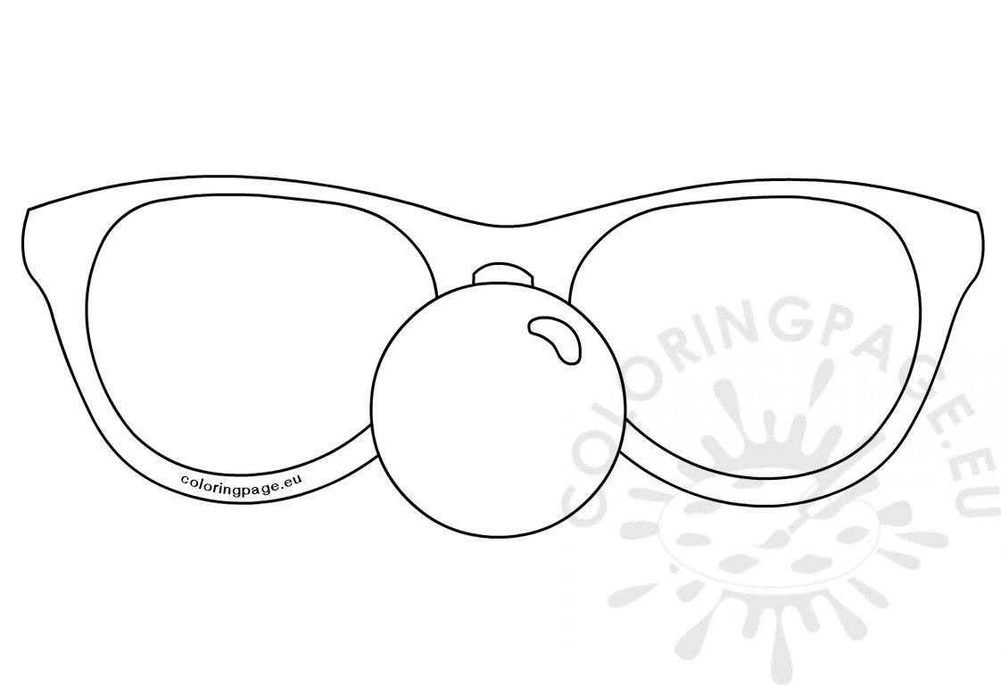 glasses clown nose template
