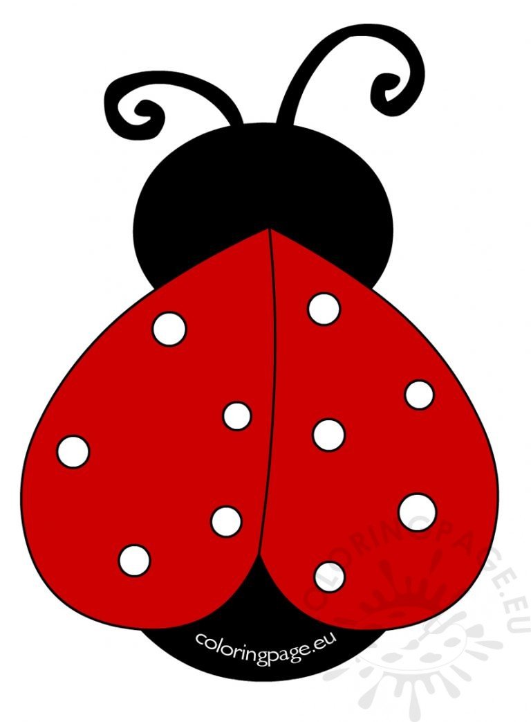 Valentine's Day Heart ladybug paper | Coloring Page