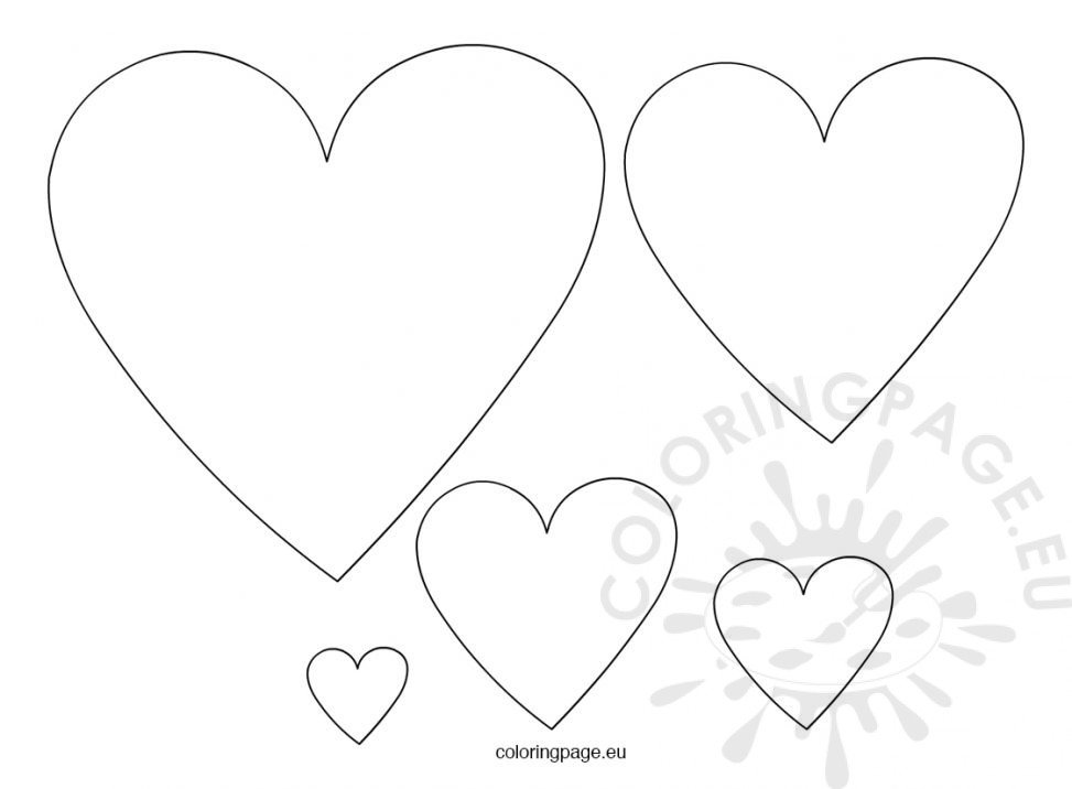 Heart Shaped Printable Templates | Coloring Page