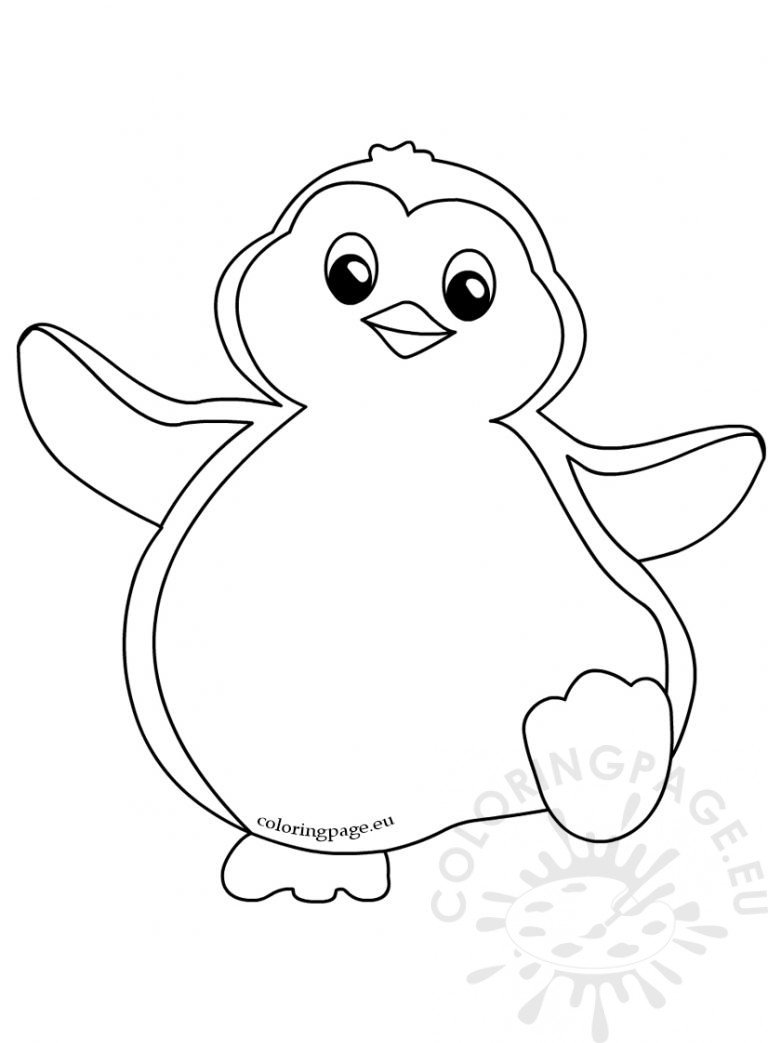 Funny penguin dancing Colouring Page | Coloring Page