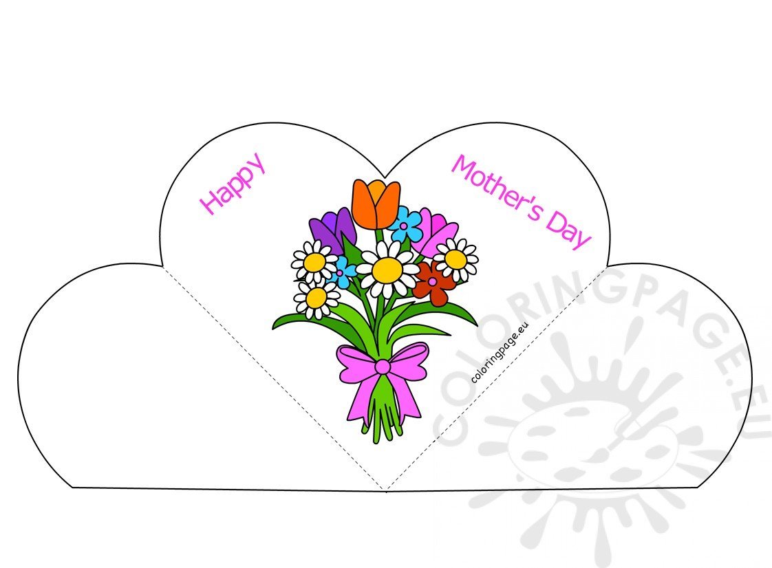 popup heart card happy mothers day